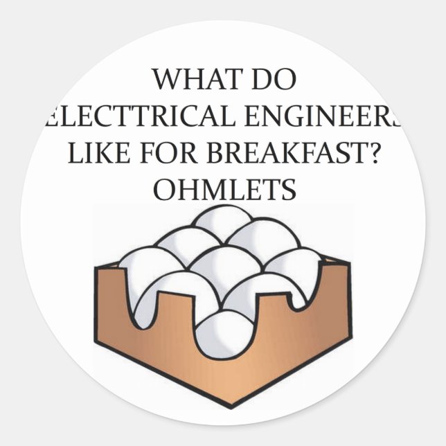 ELECTRICAL engineering Classic Round Sticker (Front)