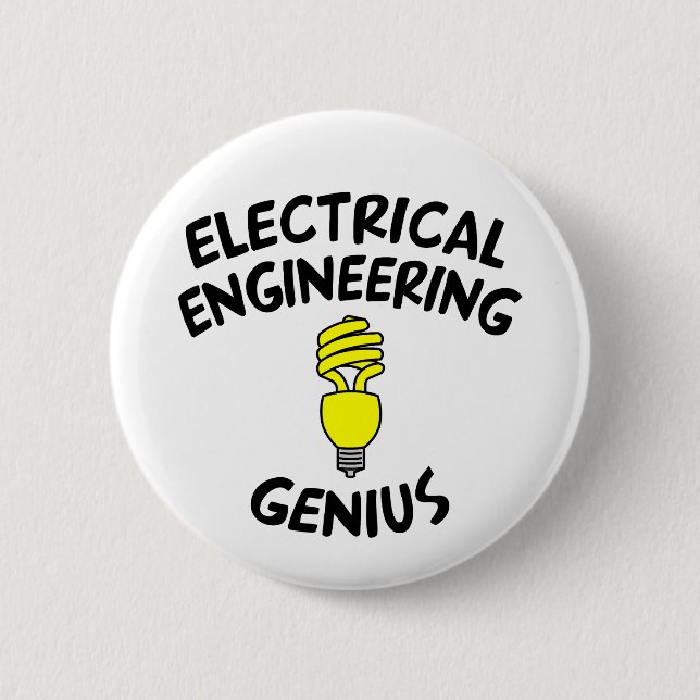 Electrical Engineering Genius 2 Inch Round Button (Front)