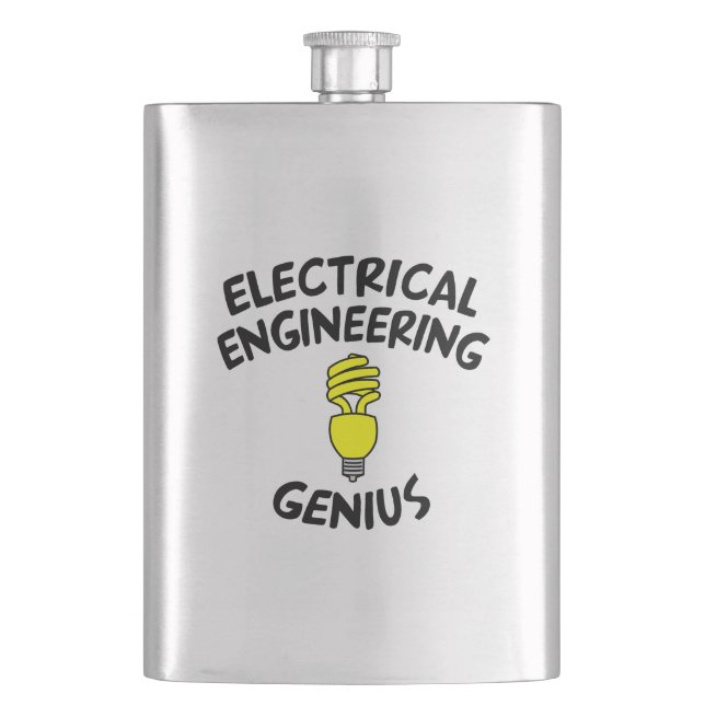 Electrical Engineering Genius Hip Flask (Front)