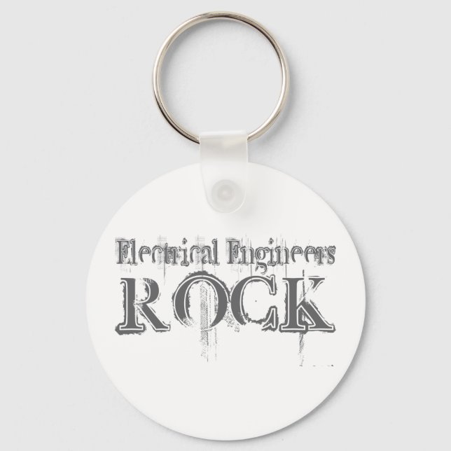 Electrical Engineers Rock Keychain (Front)