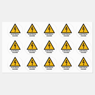 Electrical Hazard Warning, Electric Shock Symbol