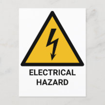 Electrical Hazard Warning, Electric Shock Symbol