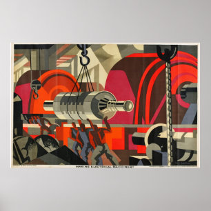 electrical machinery industrial poster