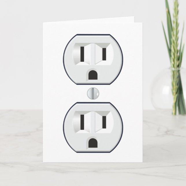 Electrical Outlet Greeting Card (Front)