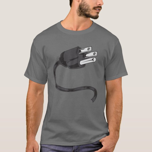 Electrical OUTLET PLUG And Socket Couples Costume  T-Shirt (Front)
