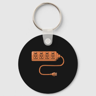 Electrical Outlet Plug And Socket Couples Hallowee Keychain