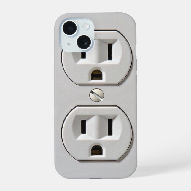 Electrical Outlet Plug-in iPhone 15 Case (Back)