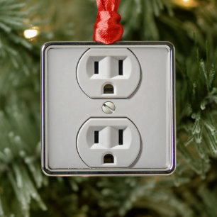 Electrical Outlet Plug-in Metal Ornament