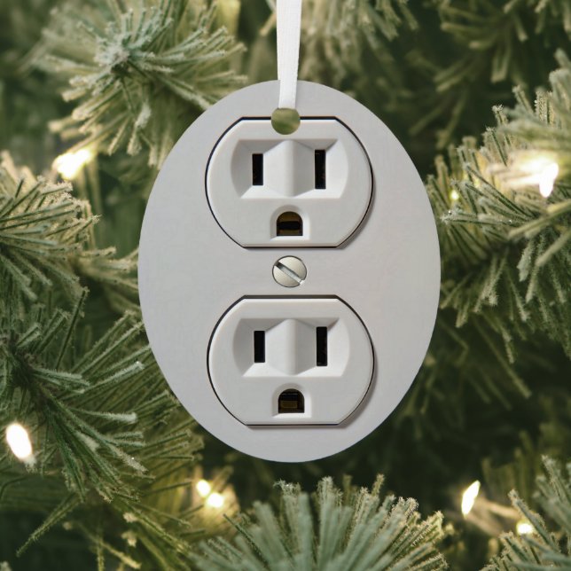 Electrical Outlet Plug-in Metal Ornament (Insitu)