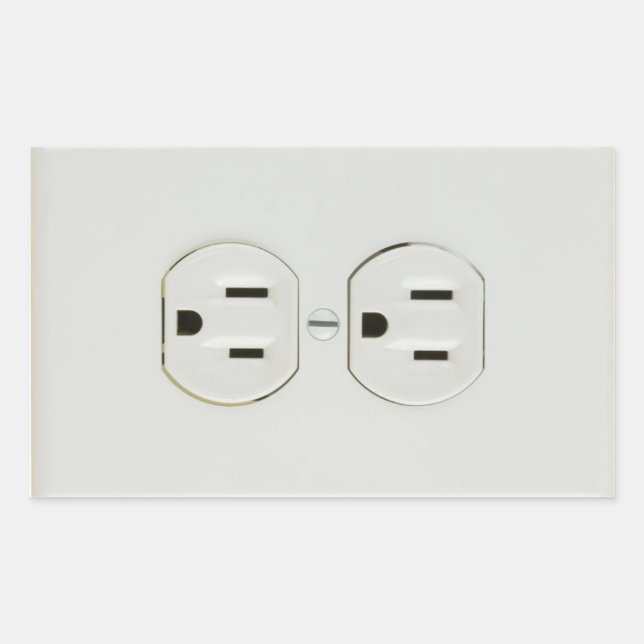 Electrical Outlet Rectangular Stickers (Front)