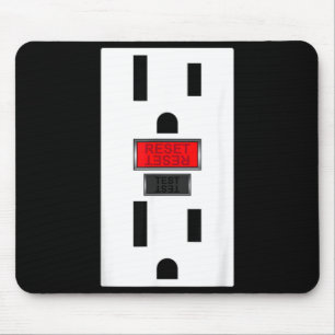 Electrical Outlet Socket Funny Halloween Mouse Pad
