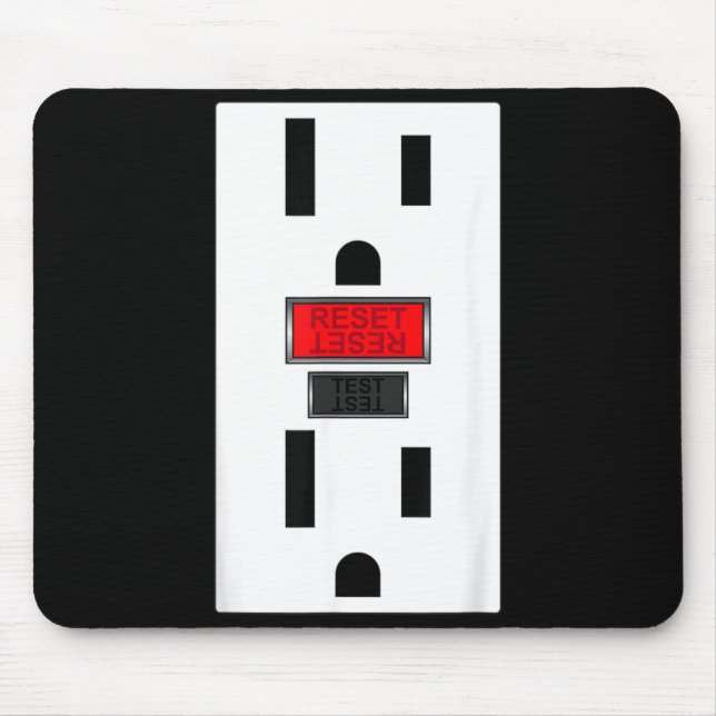 Electrical Outlet Socket Funny Halloween Mouse Pad (Front)