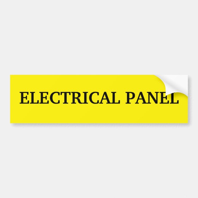 ELECTRICAL PANEL BUMPER STICKER (Front)