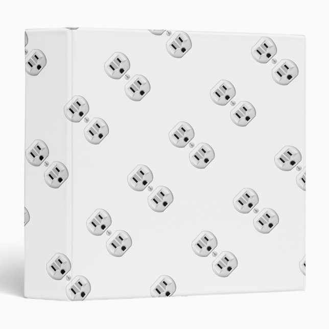 Electrical Plug Click to Customize Colour Decor Binder (Front/Spine)