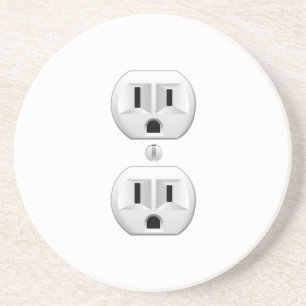Electrical Plug Click to Customize Colour Decor Coaster