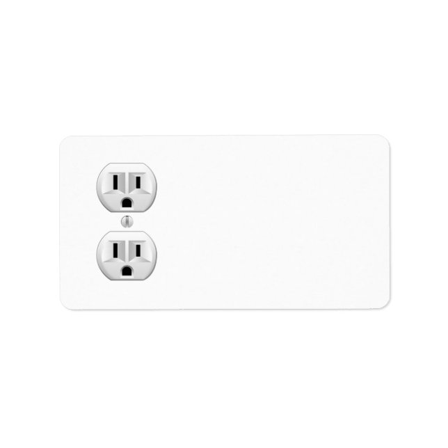 Electrical Plug Click to Customize Colour Decor Label (Front)