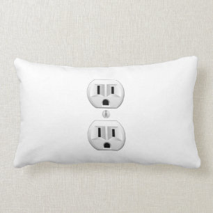 Electrical Plug Click to Customize Colour Decor Lumbar Pillow
