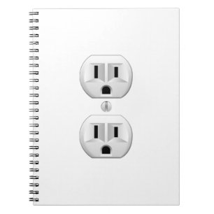 Electrical Plug Click to Customize Colour Decor Notebook