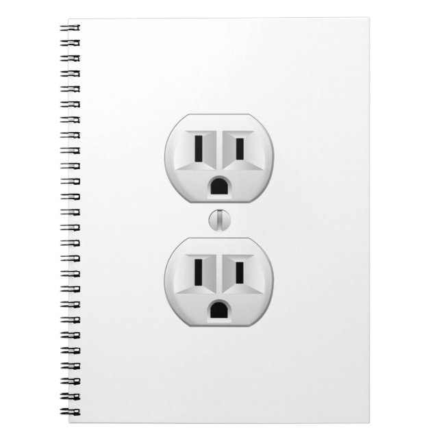 Electrical Plug Click to Customize Colour Decor Notebook (Front)