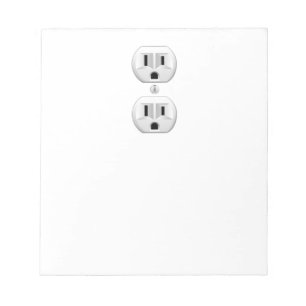 Electrical Plug Click to Customize Colour Decor Notepad