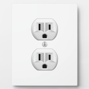 Electrical Plug Click to Customize Colour Decor Plaque