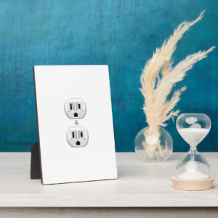 Electrical Plug Click to Customize Colour Decor Plaque