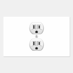 Electrical Plug Click to Customize Colour Decor Sticker
