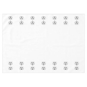 Electrical Plug Click to Customize Colour Decor Tablecloth