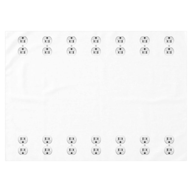 Electrical Plug Click to Customize Colour Decor Tablecloth (Front (Horizontal))