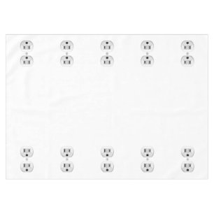 Electrical Plug Click to Customize Colour Decor Tablecloth