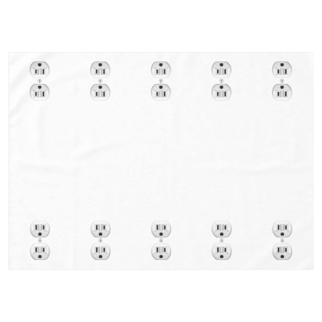 Electrical Plug Click to Customize Colour Decor Tablecloth (Front (Horizontal))