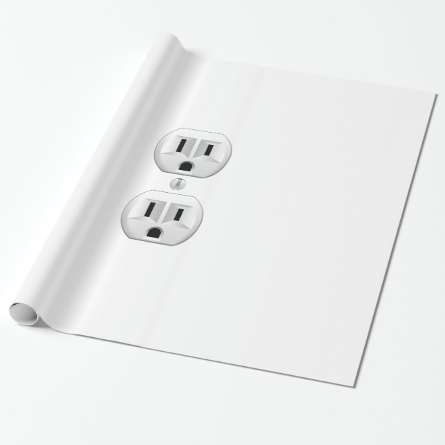 Electrical Plug Click to Customize Colour Decor Wrapping Paper (Unrolled)