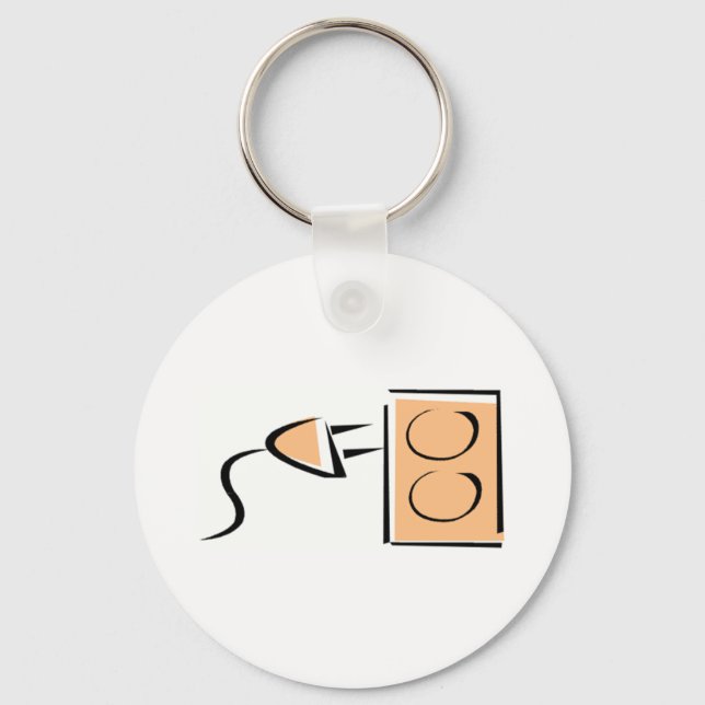Electrical Plug Outlet Keychain (Front)
