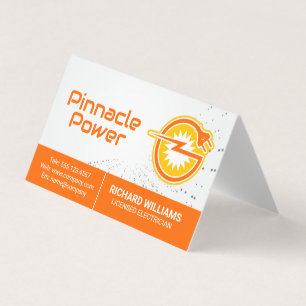 Electrical Plug   Power Energy Logo Business Card