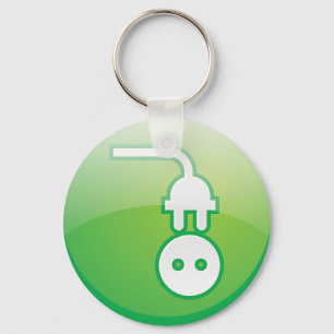 Electrical Plug Symbol Keychain