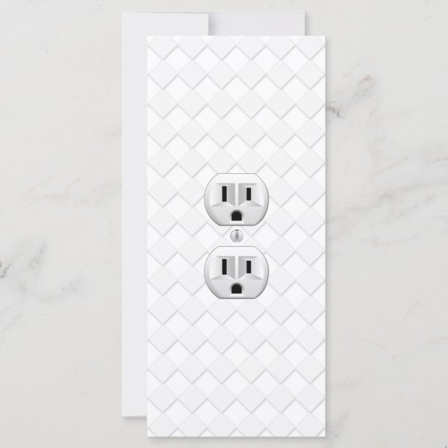 Electrical Plug Wall Outlet Fun Customize This (Front)