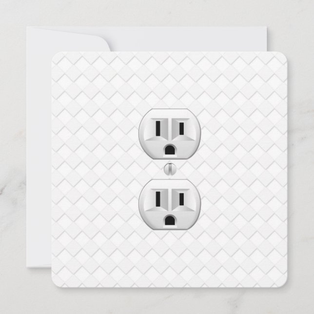Electrical Plug Wall Outlet Fun Customize This (Front)