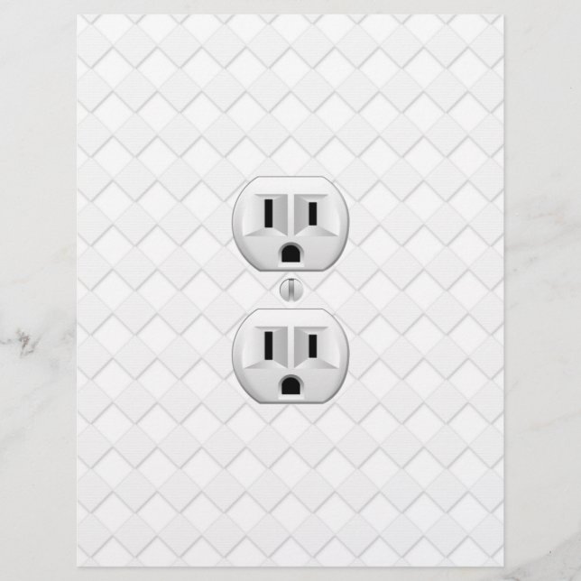 Electrical Plug Wall Outlet Fun Customize This (Front)