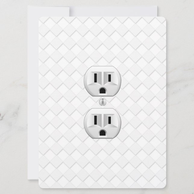 Electrical Plug Wall Outlet Fun Customize This (Front)