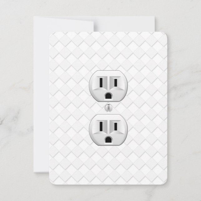 Electrical Plug Wall Outlet Fun Customize This (Front)