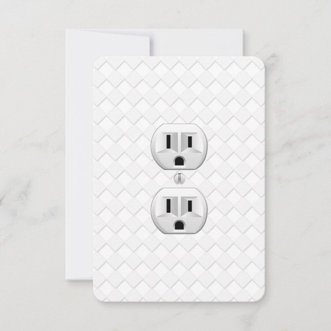 Electrical Plug Wall Outlet Fun Customize This (Front)
