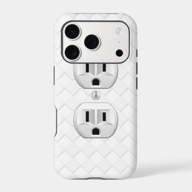 Electrical Plug Wall Outlet Fun Customize This (Back)