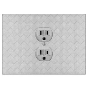 Electrical Plug Wall Outlet Fun Customize This Cutting Board