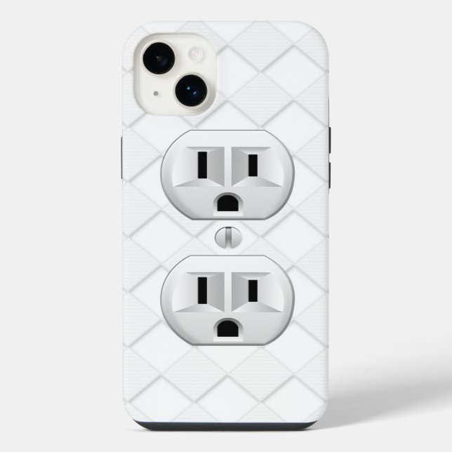 Electrical Plug Wall Outlet Fun Customize This iPhone Case (Back)