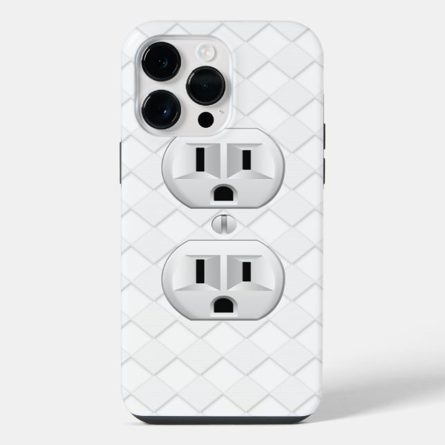 Electrical Plug Wall Outlet Fun Customize This iPhone Case (Back)