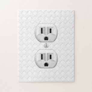 Electrical Plug Wall Outlet Fun Customize This Jigsaw Puzzle