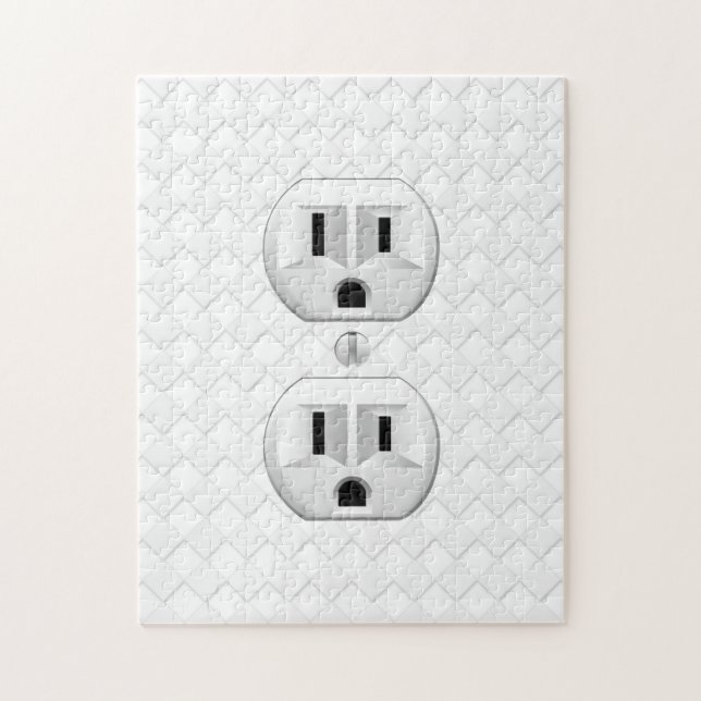 Electrical Plug Wall Outlet Fun Customize This Jigsaw Puzzle (Vertical)