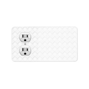 Electrical Plug Wall Outlet Fun Customize This Label