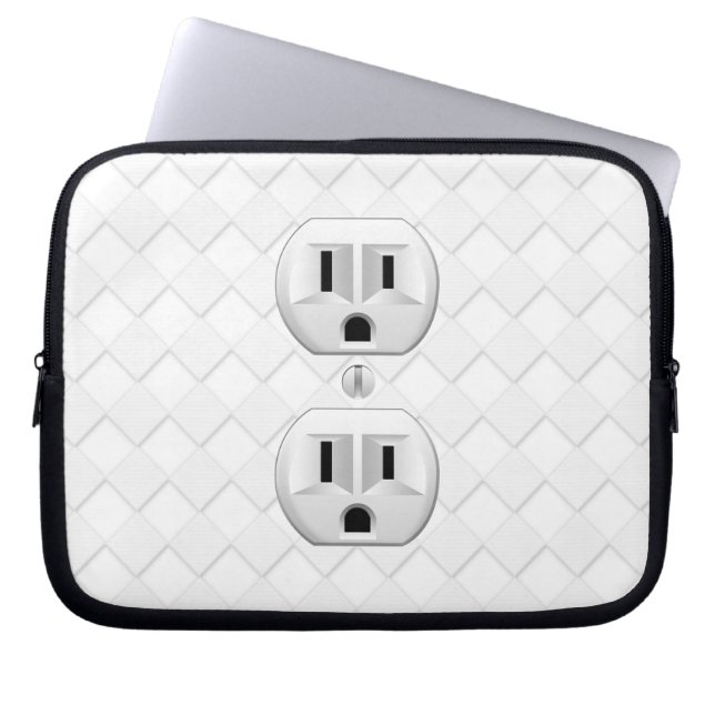 Electrical Plug Wall Outlet Fun Customize This Laptop Sleeve (Front)