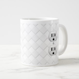Electrical Plug Wall Outlet Fun Customize This Large Coffee Mug